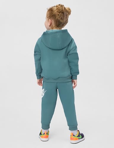 Image of Nike Kids' Sportswear Club Fleece Pullover Hoodie and Joggers 2-Piece Outfit Set (Large Swoosh Logo)