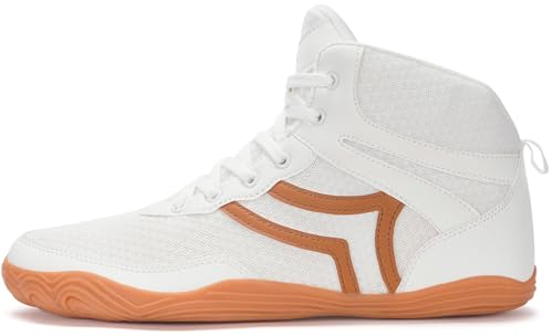 Image of Sisttke Mens Wrestling Shoes Boxing Shoe | Wide Zero Drop Sole, Mid Top,Weightlifting,Powerlifting,Bodybuilding,Fitness,Lightweight,for Competition & Training