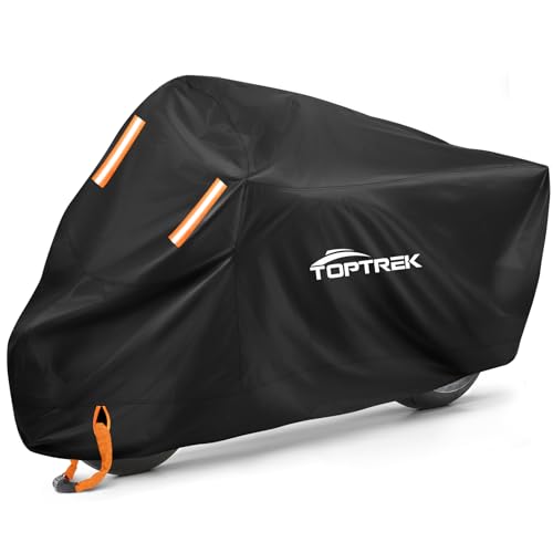 toptrek Motorbike Cover, 210D Oxford XXL Motorcycle Cover Waterproof...