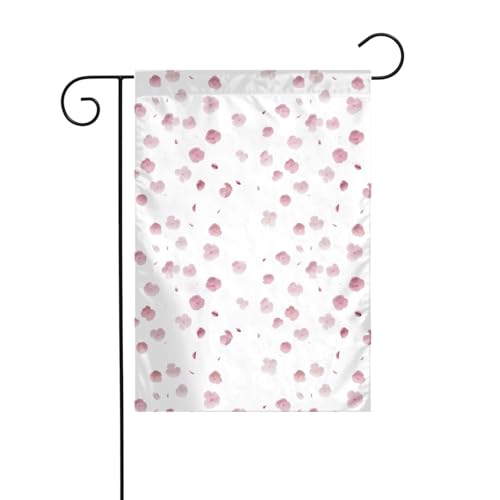 YYHHAOFA Magnifique drapeau de jardin à motif pétales de cerisier 30,5 x 45,7 cm pour jardin, terrasse, balcon