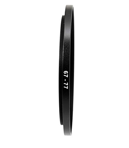 (2 Pcs) Adaptador de anillo Step-Up 67-77MM, anillo adaptador de filtro Step Up 67mm a 77mm, 67mm macho 77mm hembra para lente de cámara DSLR y filtros ND UV CPL infrarrojos miniatura 3