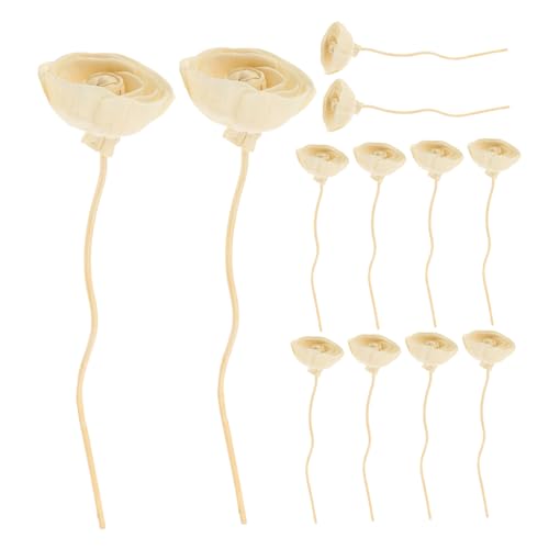 FUTUREORYY 12 Varillas Difusoras Multifuncionales De Flores De Crisantemo para Decoración del Hogar Varillas Difusoras De Aroma para Aromaterapia Color Beige