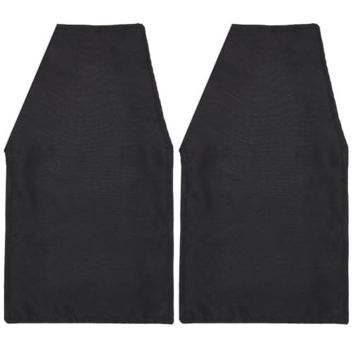 BENECREAT 1 Pair Sew in Pocket Insert, 11.4x6.1inch Inside Pocket Insert, Polycotton Hidden Pocket Fabric for Dress Trench Coat Jacket Sewing Projects DIY Clothing, Black, Trapezoid