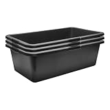 Garronda Vasca per Malta 3 Pezzi 40 L Rettangolare – mastello robusto in plastica riciclata, contenitore e vasca da muratore per cemento, giardino o officina GD-0169