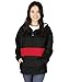 Charles River Apparel Unisex Classic Striped Pullover, Men's & Women's Water-Resistant Windbreaker, Black/Red, Small