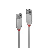 LINDY 36712 1m USB 2.0 Typ A Verlängerungskabel, anthra Line Anthrazit