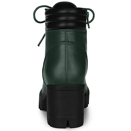 Bottines pour femme vert foncé 41 EU Allegra K avec fermeture éclair pratique - 3