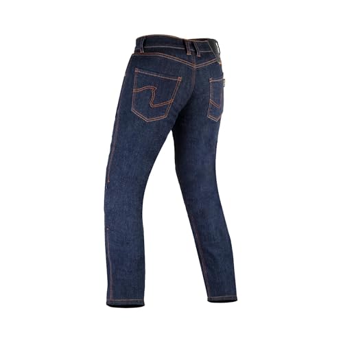 Image of Rynox Downtown Pro Motorcycle Jeans with RHEON Protectors | Impact Protection | Abrasion Resistance | Motorcycle Riding Jeans - Indigo Blue, Small