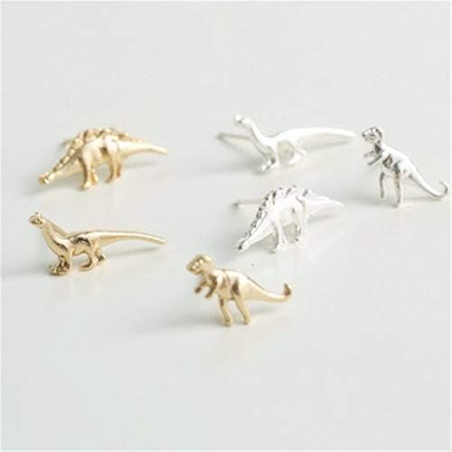 3 Pairs/Set Charm Post Stud Earrings Animal T-Rex Dinosaur Metal Stud Earring Wedding Engagement Jewelry Earrings for Women Men - Image 6