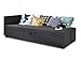 Produktbild Sofa Misti II - Einzelbett, Schlafsofa mit Bettkasten, Bettsofa, Farbauswahl, Bettgestell, Komfortbett, Bett für Jugendzimmer, Schlafmöbel (Graphit (Lux 06))