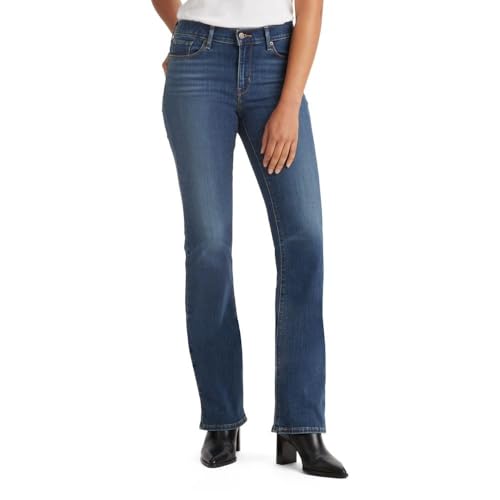 Levi's Women's Classic Bootcut Jeans (Also Available in Plus), (New) Lapis Wave Embroidery, 26 Regular