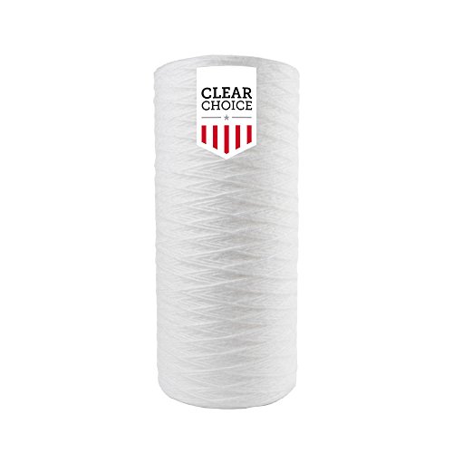 Image of Pentair Pentek WP (.5BB97P) Big Blue 0.5 Micron Sediment String Wound Water Filter Replacement - Durable 10 inch x 4.5 inch Whole House Water Filter Cartridge