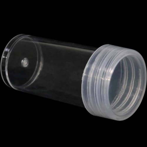 Image of WHYHKJ 12PCS Transparent Plastic Storage Jar Diamond Embroidery Small Beads Round Storage Jar 5x2.5cm Used for Storing Diamond Artwork Coins Screws Candy Pills Storage Boxes