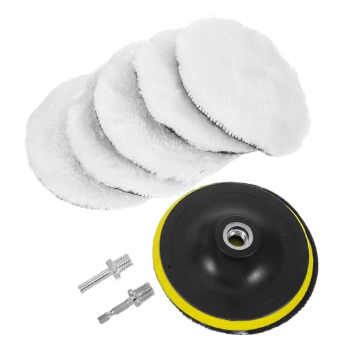 PRETYZOOM Wool Polishing Wheel Set 9pc Car Detailing Kit Wool Polishing Discs for Auto Waxing Self-Adhesive Buffing Pads Wheel Polisher
