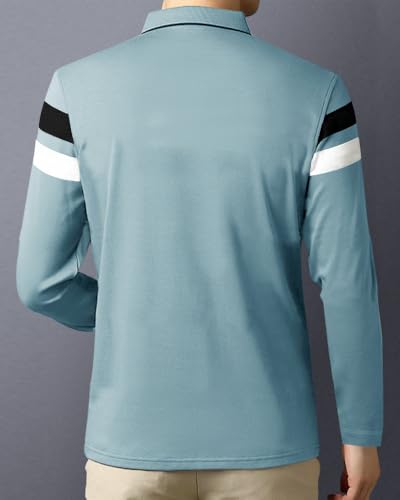 Image of Noble Monk Men's Polycotton Regular Fit Full Sleeves Polo T-Shirt