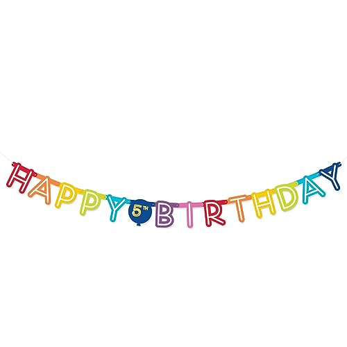 Bannière arc-en-ciel Happy Birthday Amscan grand format 182 cm multicolore