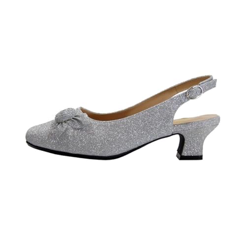 Floral Ashlyn Women's Wide Width Slingback Dress Pumps with Bow3