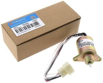 12V Fuel Shut Off Solenoid 425-35925 — Compatible with Yanmar Engine Models Mustang 2012 2022 2026 2032 2041 2044 2054 and Gehl Skid Steer Loader Models 3640 3840 4240 — Aftermarket Replacement