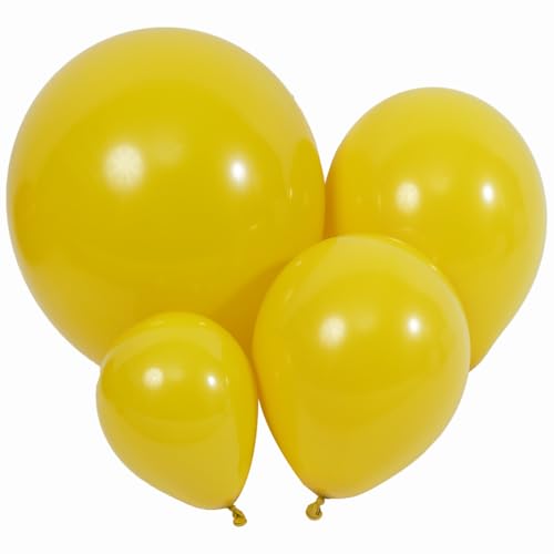 Image of Latex Balloons, 100-Pack Different Sizes 18 12 10 5 Inch Party Balloon Garland Kit (Mustard)