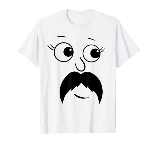 Cara, Caricatura, Divertido, Mujeres Hombres Niños Camiseta