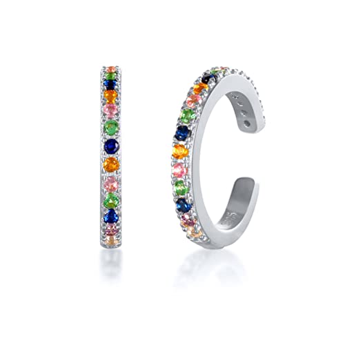 Boucles d'oreilles en argent 925 et mosaïque de zircon de qualité joaillerie