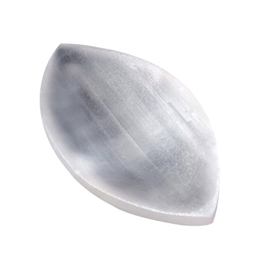 Botiniv Bandeja de selenita, Selenite Bowl, Tazón de placa de carga de, Estación de recarga de yeso natural para piedras de curación, meditación, limpieza, manchas