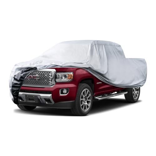 Kayme 6 Layers Truck Cover Fit GMC Canyon (2004-2012 Crew Cab/Regular Cab/Extended Cab), Waterproof All Weather, Heavy Duty Outdoor Pickup Cover Sun U