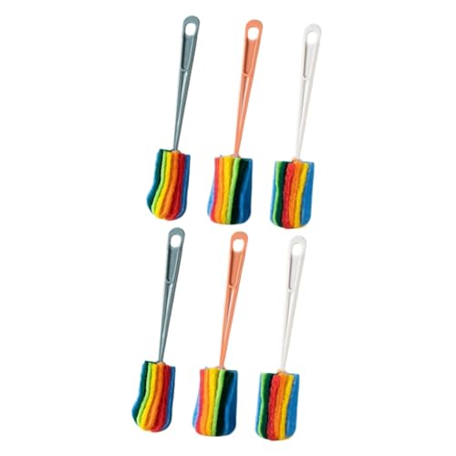 SAFIGLE 2 Series Cepillo De Limpieza Limpiador De Cepillos Hundir Cepillo De Cocina para Biberones Cepillo para Biberones para Limpiar Lavadora De Botellas Abs Color Aleatorio 3 Piezas*2