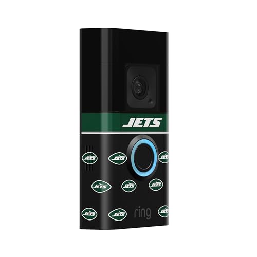 Image of All-New Limited Edition, Official NFL Faceplate for Ring Doorbells - Video Doorbell 3, Video Doorbell 3 Plus, Video Doorbell 4, Battery Doorbell Plus, and Battery Doorbell Pro | New York Jets