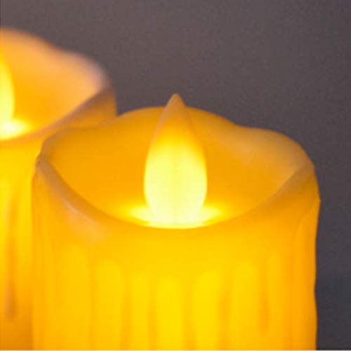 Image of One94Store Tea Light 7 CM LED Plastic Candles Ultra Bright Yellow Diya Light Flameless & Smokeless for Home Decoration Candles (Yellow Color, Set of 1 pcs)