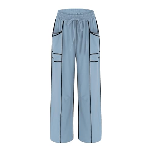 Sweatpants for Women Drawstring Wide Leg Sweat Pants Elastic Waisted Workout Active Trousers with Pockets 20253