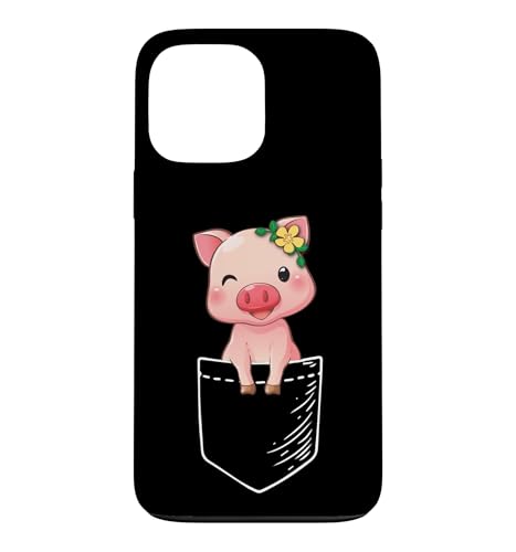 Funny Womens Kids Girls Pocket Pig Cute Show Pig Lover �X�}�z�P�[�X iPhone 13 Pro Max �p