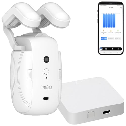 Luminea Home Control Universal-Vorhangmotor: Smarter 3in1-Vorhangmotor mit...