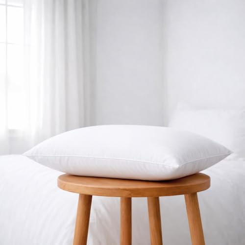 Image of Utopia Bedding Microfiber Pillows Set of 1 for Sleeping, King Size 17x27 Inches, Hotel Quality Ultra Soft & Fluffy Bed Pillows, Breathable Fiber Filling, White Striped Designs