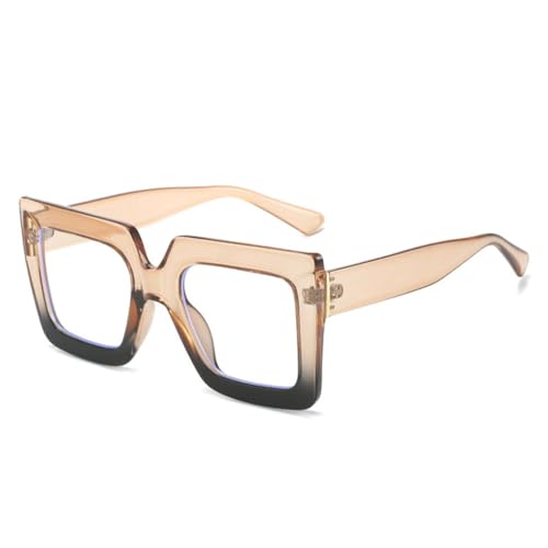 Lunettes cadre femmes mode surdimensionné carré rétro nuances transparentes