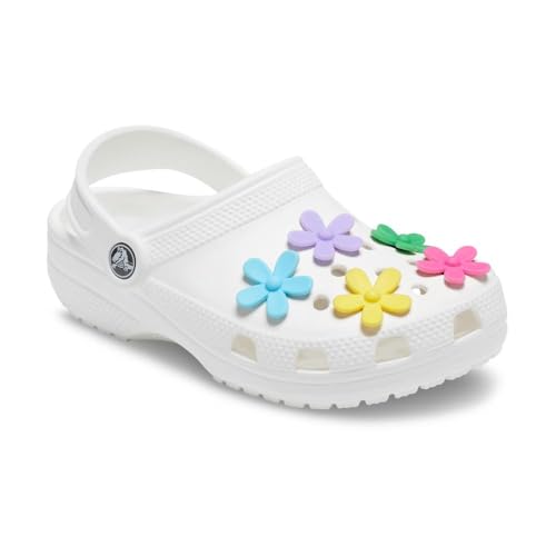 Image of Crocs Unisex-Adult Jibbitz Shoe Spirit Girls Multi Pack, Charms for Teens, Flower Power, 5 Pack