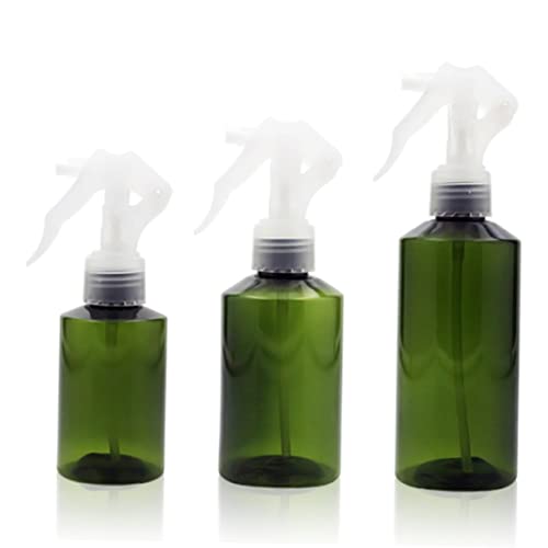Healvian 5 piezas Botellas Pulverizadoras de Plástico Verdes con Rociador de y Gatillo Manual Reutilizables y Portátiles para Almacenamiento de Líquidos Cosméticos y Agua
