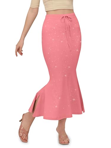 Image of Mehrang Stretchable Shimmer Saree Shapewear Petticoat for Women, Skirts for Women,Shape Wear Dress for Saree