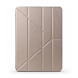*Duradero y lavable. kuaijiexiaopu Funda Inteligente Tipo Libro de TPU Suave con función Atril Compatible con iPad Air 11 (2024/2025) de 11 Pulgadas(Golden)