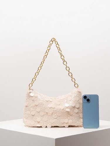 MakeMeChic Women's Party Club Glitter Sequin Hobo Bags Single Strap Shoulder Handbags4