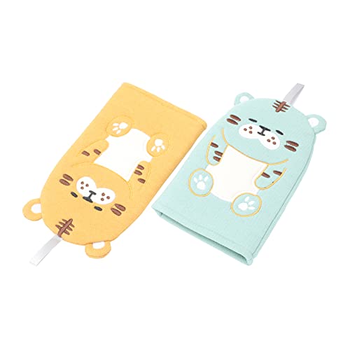 Beaupretty 2個 シャワーワイプ 洗う 車 スポンジ 恐竜 バスルーム ーナー セルフタンニングミット お風呂のおもちゃ 動物 インフレータブル 保有者 メソッド ボディウォッシュ コットン