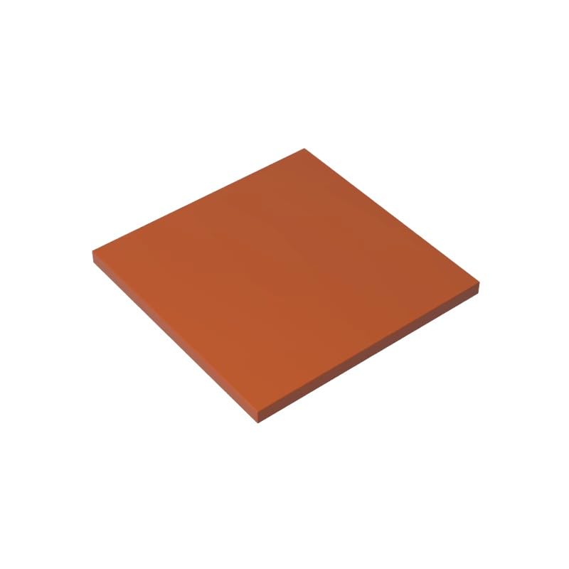 10202 Foundation Plate Tile 6x6 with Bottom Tubes 10 Pieces GDS-1116 Compatible with Lego Building Blocks Color:Dark Orange