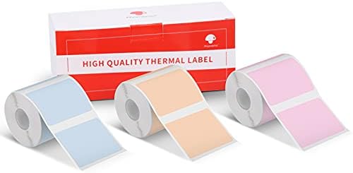Phomemo 3 Rolls Thermal Label, Multi-Purpose Self-Adhesive Label for Phomemo M110/M200 Label Maker, 1.97"x3.15"(50x80mm),100 Labels/Roll3 Rolls(White Label)