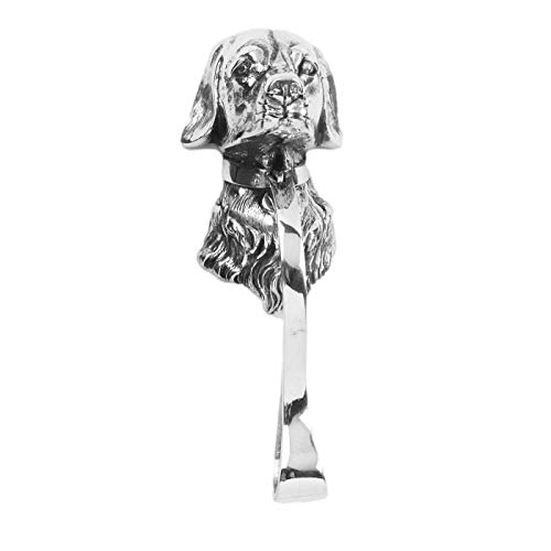 Polished Chrome Finish Adorable Dog Door Knocker Front Door Furniture