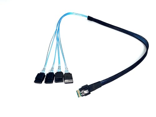 Cable SlimSAS 4i a 4X SATA de 50cm para datos