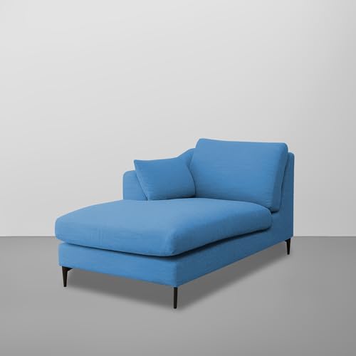 Image of BRAXTON Tokio LHS 4 Seater L Shape Sofa Set for Living Room (Turquise Fabric) Premium Fabric Sofa