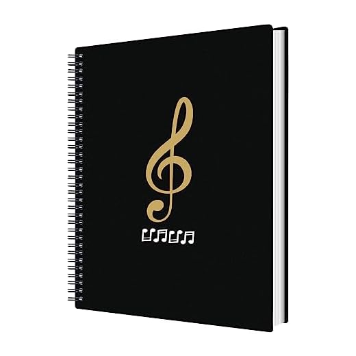 Irich Carpeta de música, 50 compartimentos/100 páginas, carpeta de presentación A4 de registros de hojas musicales para papel, pinturas, fotos (31,5 x 24,6 cm), negro