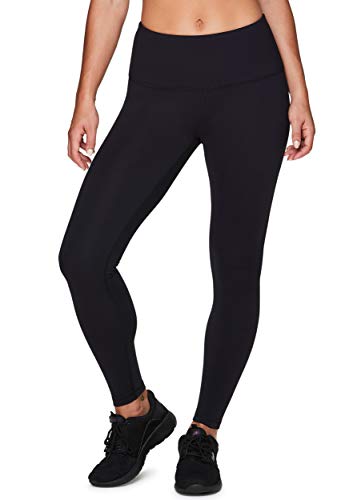 RBX Active Women's Super Soft Peached Squat Proof Workout Running Yoga Legging Solid Black M