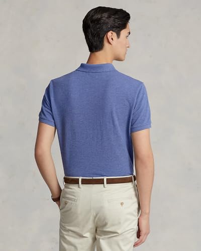 Image of POLO RALPH LAUREN Men's New Classic Fit Polo Shirt (US, Alpha, X-Large, Regular, Regular, Dark Blue Heather)