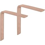 Gedotec Fachboden-Träger aus massivem unlackiertem Naturholz- besonders schnelle und einfache Wandmontage zum Schrauben an Regale - schlichtes und rustikales Design